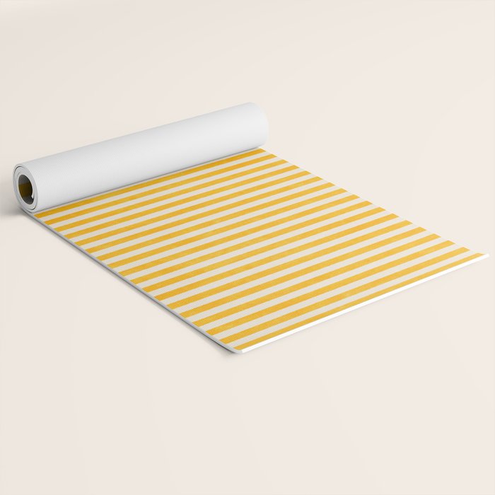 STRIPES - 07 - Goldenrod Yoga Mat Gallery Image 2