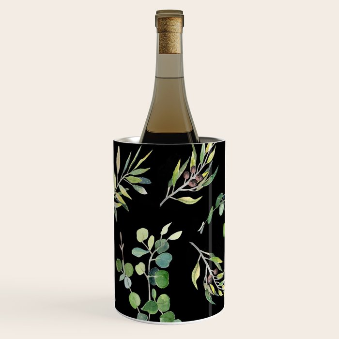 Eucalyptus and Olive Pattern  Wine Chiller Gallery Image 1