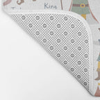 Fairy tale alphabet, fairytale ABC in pink and pastel Bath Mat Gallery Image 2
