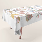 Fairy tale alphabet, fairytale ABC in pink and pastel Tablecloth Gallery Image 1