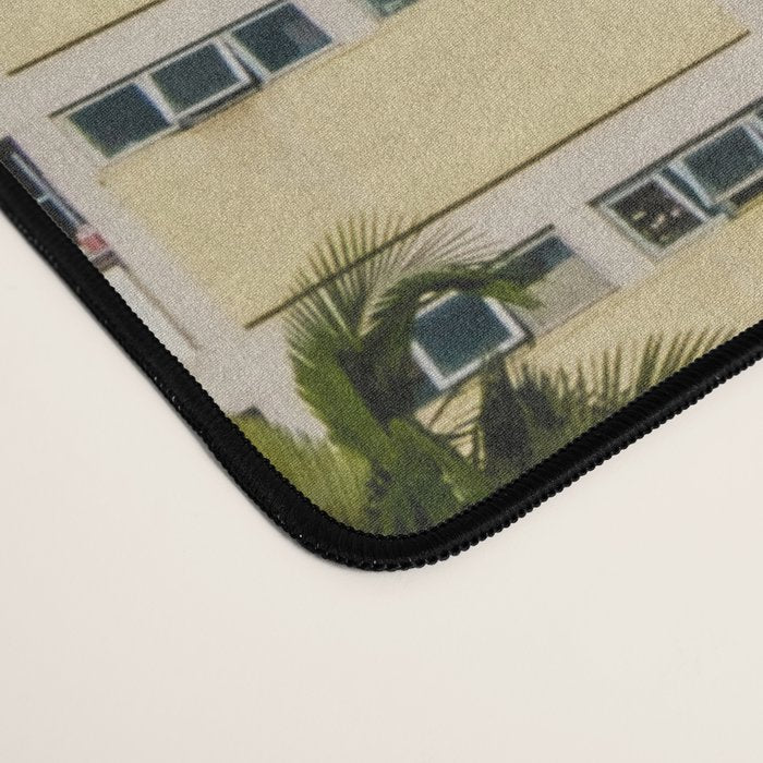 Colorful building Facade in Hong Kong - pastel color - Basketball court, Hongkong Desk Mat Gallery Image 4