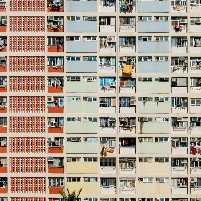 Colorful building Facade in Hong Kong - pastel color - Basketball court, Hongkong Coffee Mug Gallery Image 2