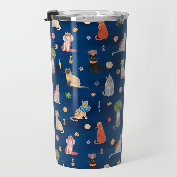 Cat Queens (Blue) Travel Mug Gallery Image 3