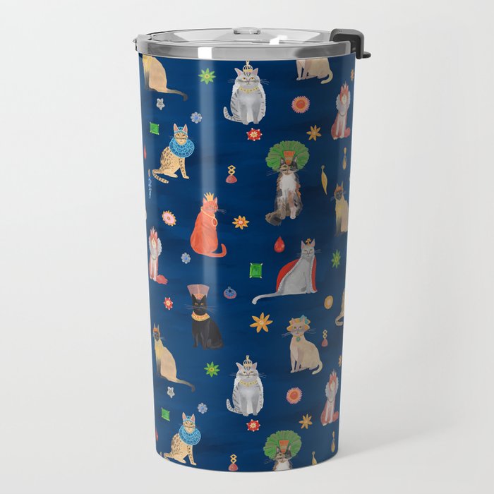 Cat Queens (Blue) Travel Mug Gallery Image 2