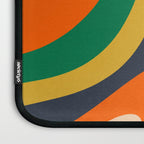 Wavy Loops Retro Colorful Abstract Pattern Blue Orange Mustard Green Beige Laptop Sleeve Gallery Image 3