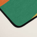Wavy Loops Retro Colorful Abstract Pattern Blue Orange Mustard Green Beige Desk Mat Gallery Image 4