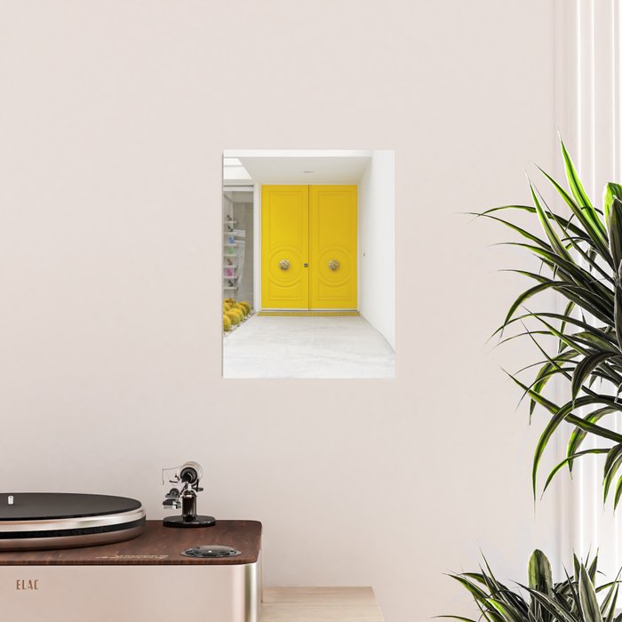 Canary Yellow Doors on a Mid-Century Modern Home - Palm Springs, California Poster Gallery Image 2