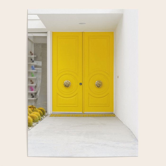 Canary Yellow Doors on a Mid-Century Modern Home - Palm Springs, California Poster Gallery Image 4
