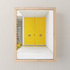 Canary Yellow Doors on a Mid-Century Modern Home - Palm Springs, California Mini Art Print Gallery Image 1