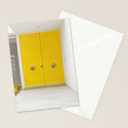 Canary Yellow Doors on a Mid-Century Modern Home - Palm Springs, California Stationery Card Gallery Image 2
