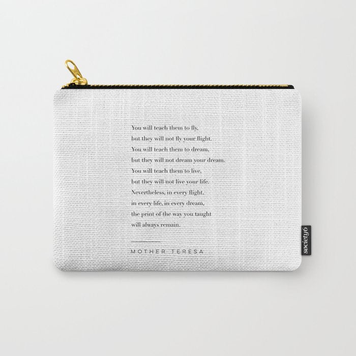 Mother Teresa Quote Carry All Pouch Gallery Image 1