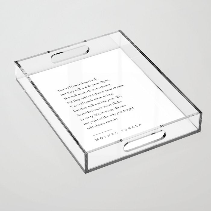 Mother Teresa Quote Acrylic Tray Gallery Image 1