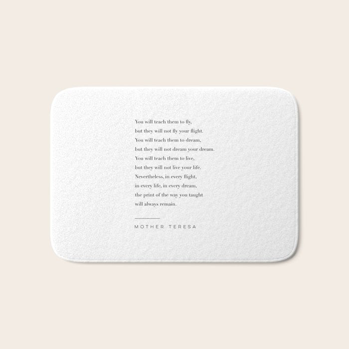 Mother Teresa Quote Bath Mat Gallery Image 1