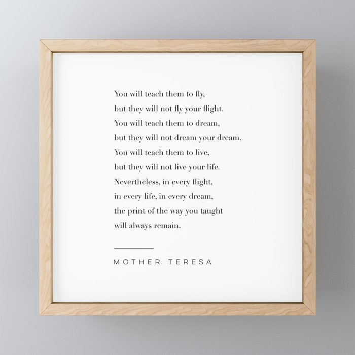 Mother Teresa Quote Mini Art Print Gallery Image 1