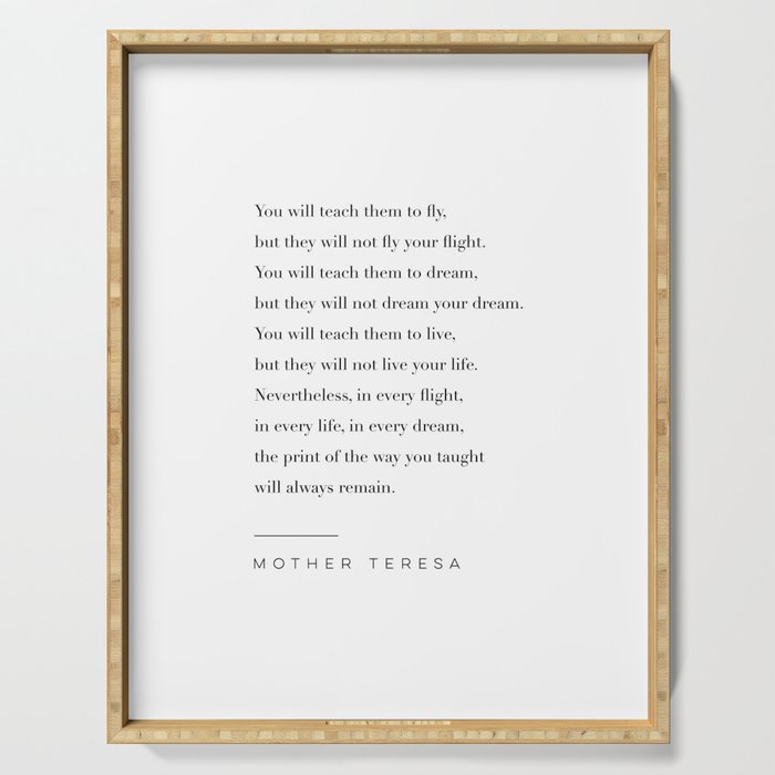 Mother Teresa Quote Serving Tray Gallery Image 1