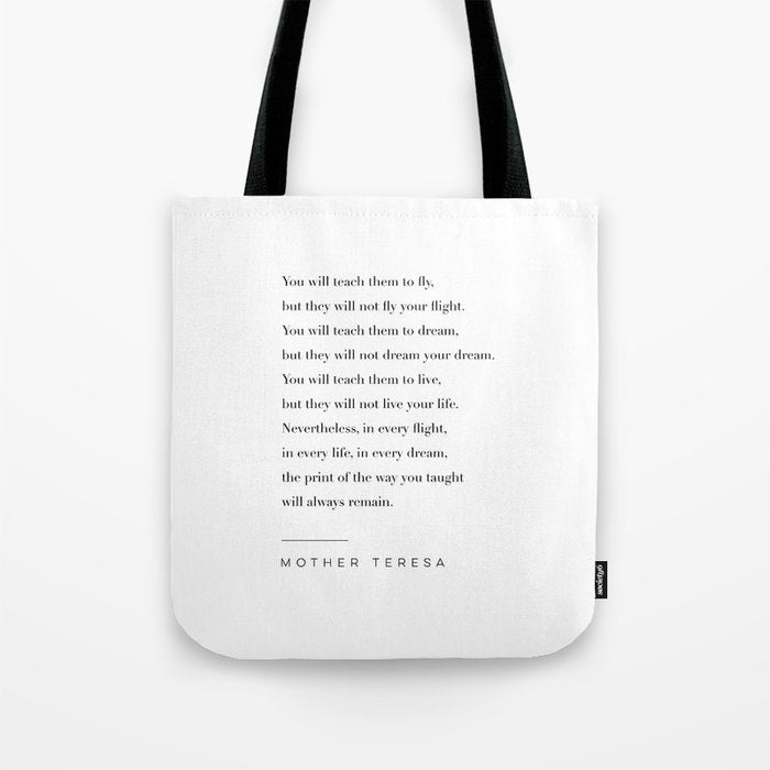 Mother Teresa Quote Tote Bag Gallery Image 1