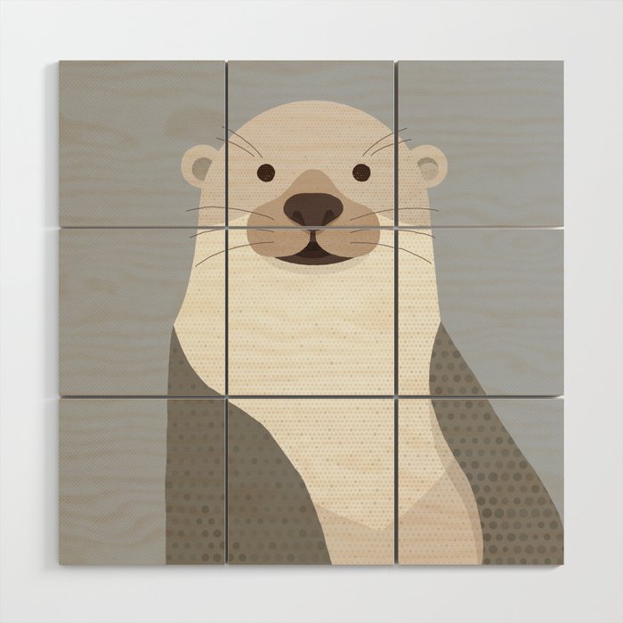 Whimsy Otter Wood Wall Art Gallery Image 1
