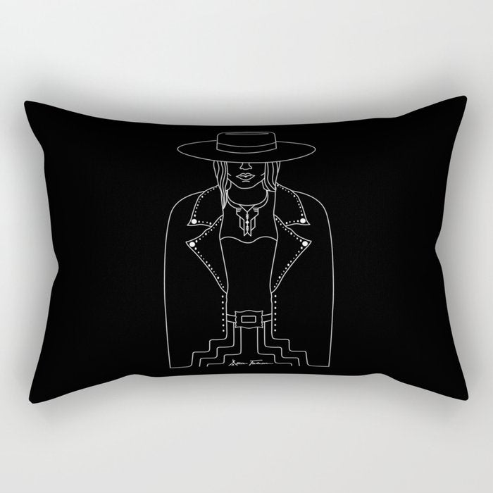 Lady Outlaw Rectangular Pillow Gallery Image 2