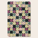 Retro Flowers Check Pattern I Cutting Board Gallery Image 1