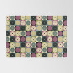 Retro Flowers Check Pattern I Rug Gallery Image 2