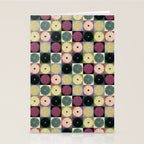 Retro Flowers Check Pattern I Stationery Card Gallery Image 2
