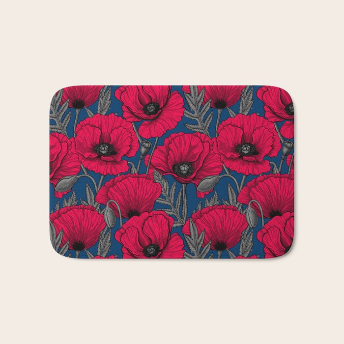 Night poppy garden  Bath Mat Gallery Image 1
