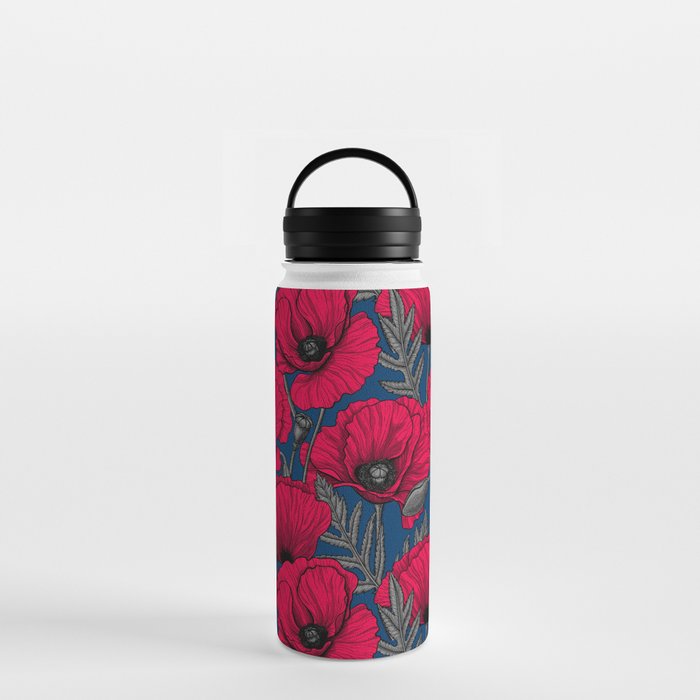 Night poppy garden  Water Bottle Gallery Image 3