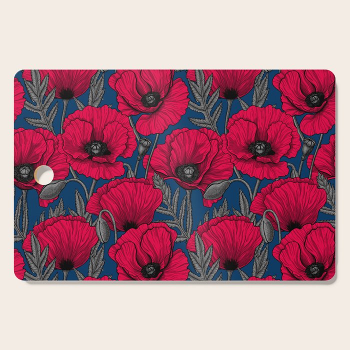 Night poppy garden  Cutting Board Gallery Image 1