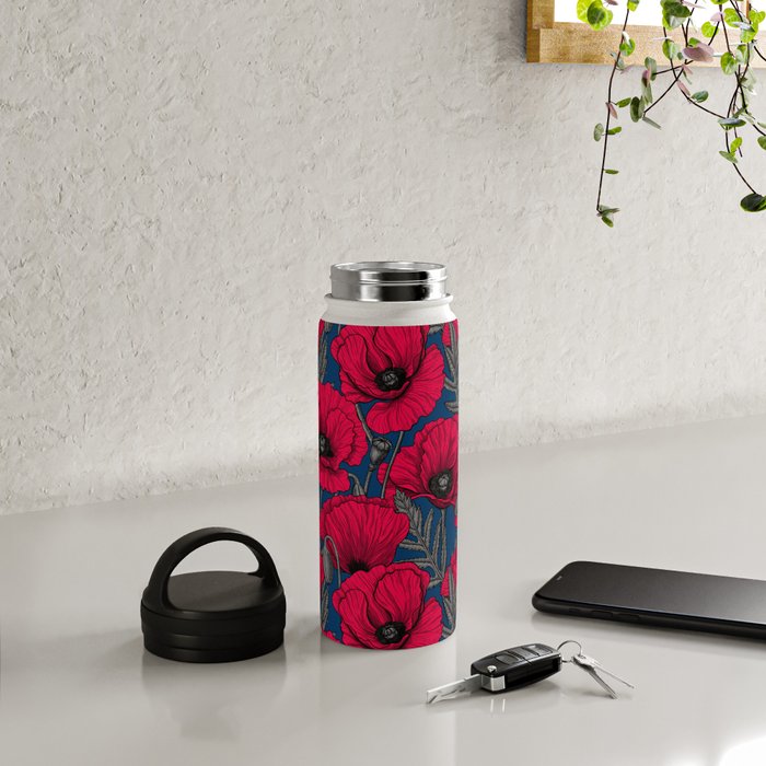 Night poppy garden  Water Bottle Gallery Image 4