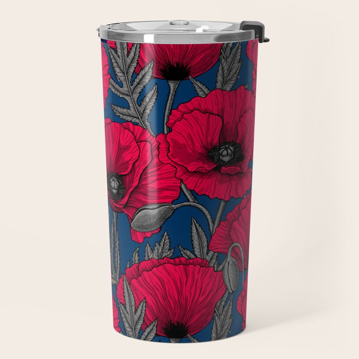 Night poppy garden  Travel Mug Gallery Image 2