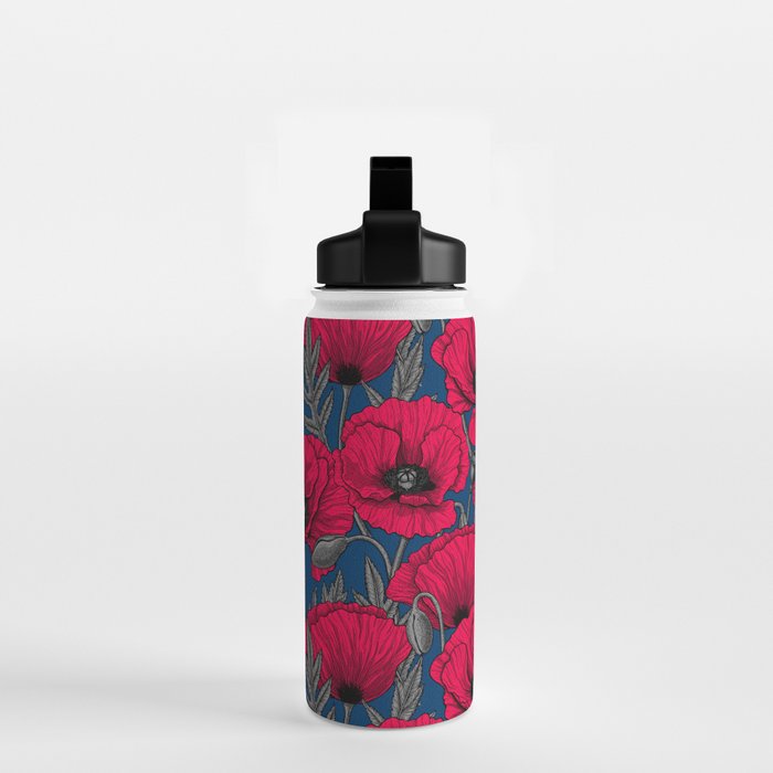 Night poppy garden  Water Bottle Gallery Image 2