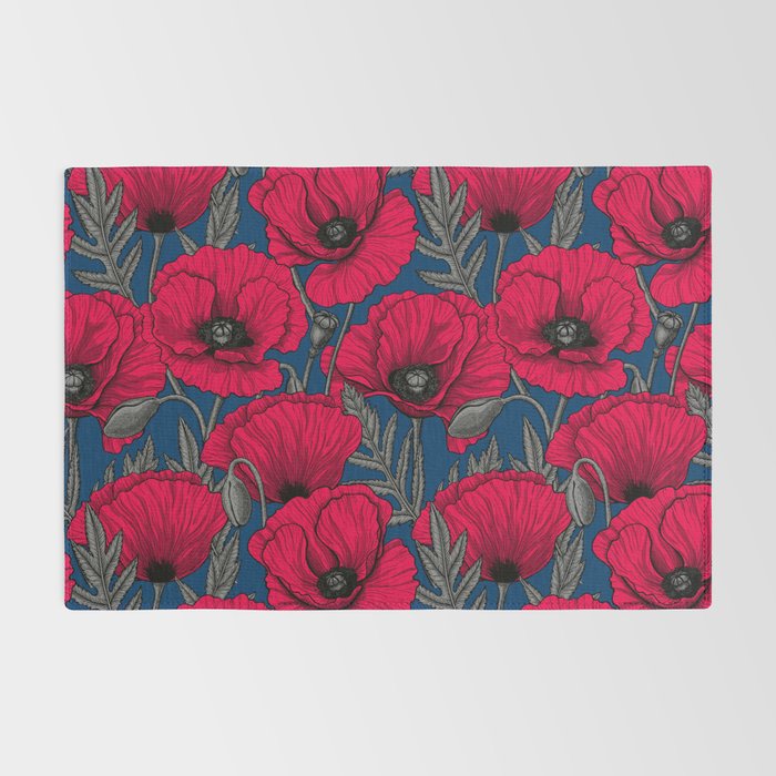 Night poppy garden  Rug Gallery Image 2