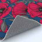 Night poppy garden  Rug Gallery Image 4
