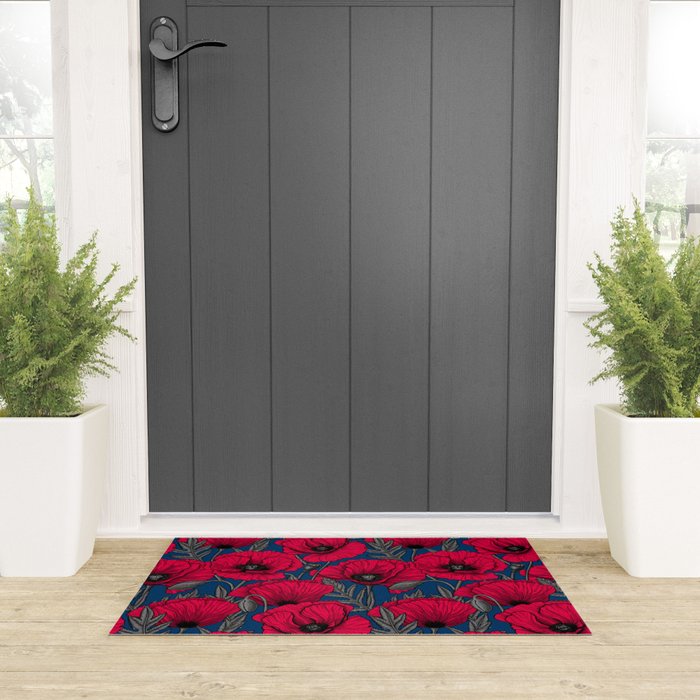 Night poppy garden  Welcome Mat Gallery Image 3