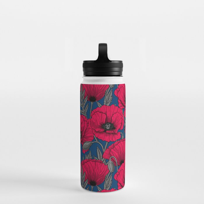Night poppy garden  Water Bottle Gallery Image 3