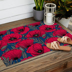 Night poppy garden  Outdoor Rug Gallery Image 2