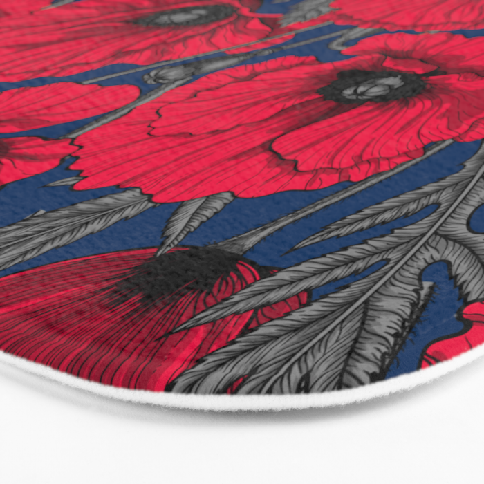 Night poppy garden  Bath Mat Gallery Image 3