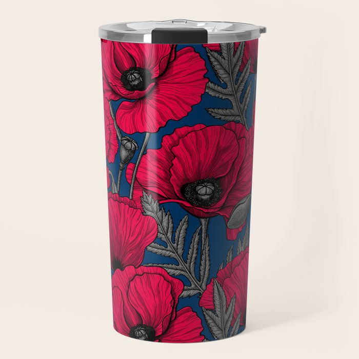 Night poppy garden  Travel Mug Gallery Image 1