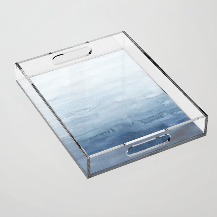 Indigo Abstract Painting | No. 4 Acrylic Tray Gallery Image 1