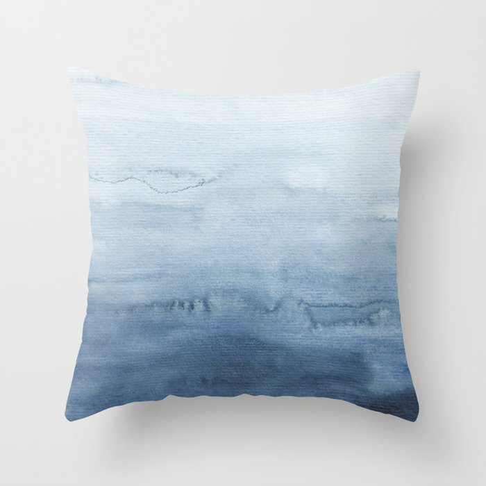 Indigo Abstract Painting | No. 4 Throw Pillow Gallery Image 6