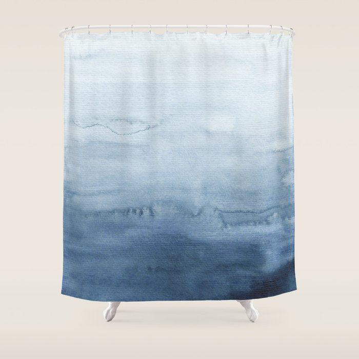 Indigo Abstract Painting | No. 4 Shower Curtain Gallery Image 1