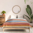 serape southwest stripe - red, blue, gold Comforter Gallery Image 3