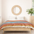 serape southwest stripe - red, blue, gold Duvet Cover Gallery Image 3