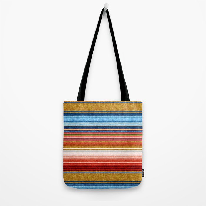 serape southwest stripe - red, blue, gold Tote Bag Gallery Image 2