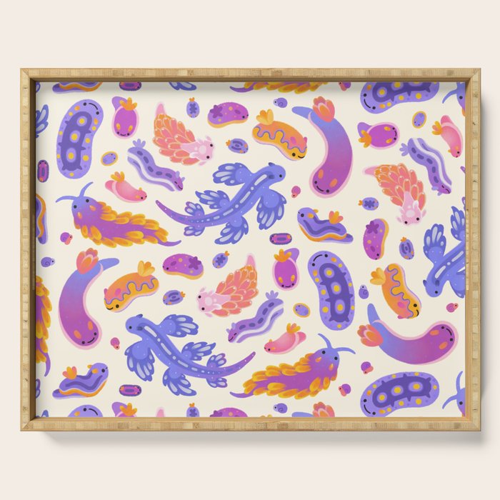 sea slug - pastel Serving Tray Gallery Image 1