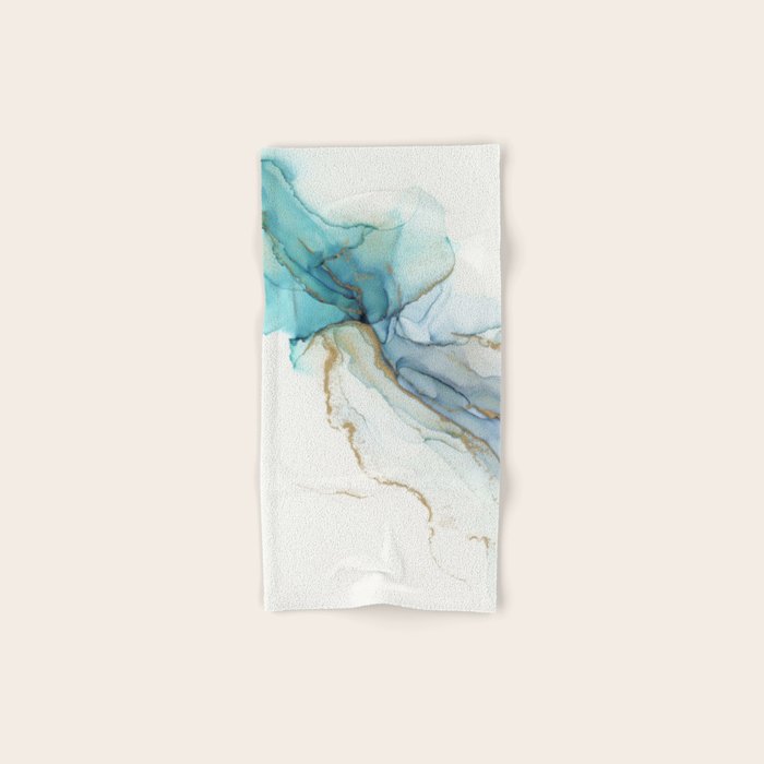 Abstract Jellyfish Alcohol Ink Painting Bath Towel Gallery Image 1