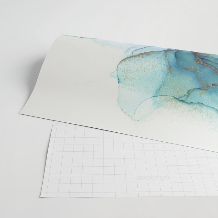Abstract Jellyfish Alcohol Ink Painting Wrapping Paper Gallery Image 2