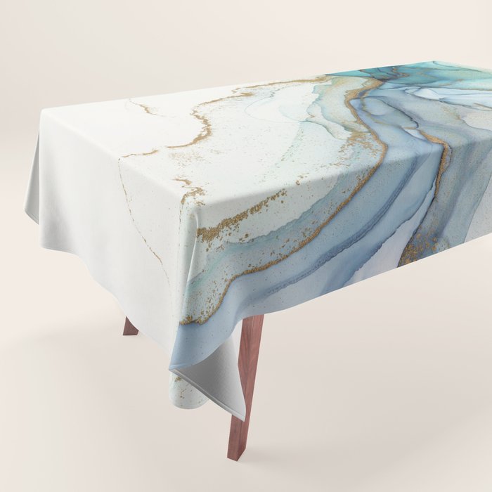 Abstract Jellyfish Alcohol Ink Painting Tablecloth Gallery Image 1