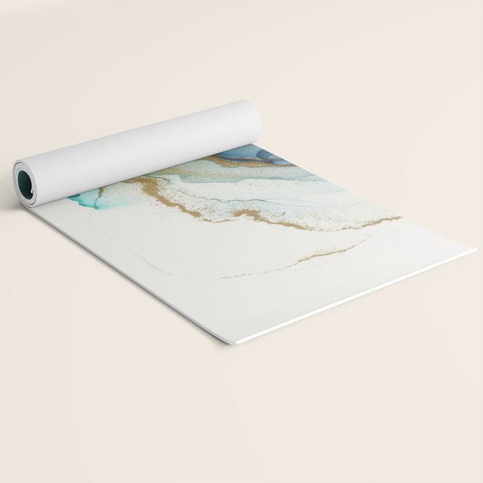 Abstract Jellyfish Alcohol Ink Painting Yoga Mat Gallery Image 2