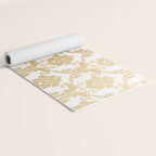 Gold swirls damask #4 Yoga Mat Gallery Image 2